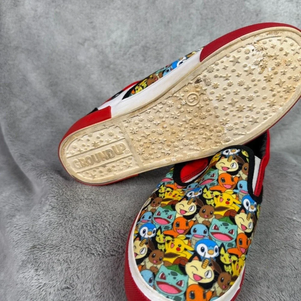 Kids Pokemon Slip‎ On Shoes Size 5 Pikachu Charmander Bulbasaur Squirtle